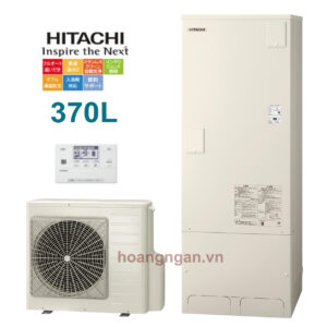 Máy bơm nhiệt Heatpump tạo nước nóng tổng HITACHI Nhật Bản 370L New